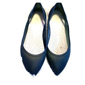 Crocs Rio Flats Sz6 Black Pointy  🐊